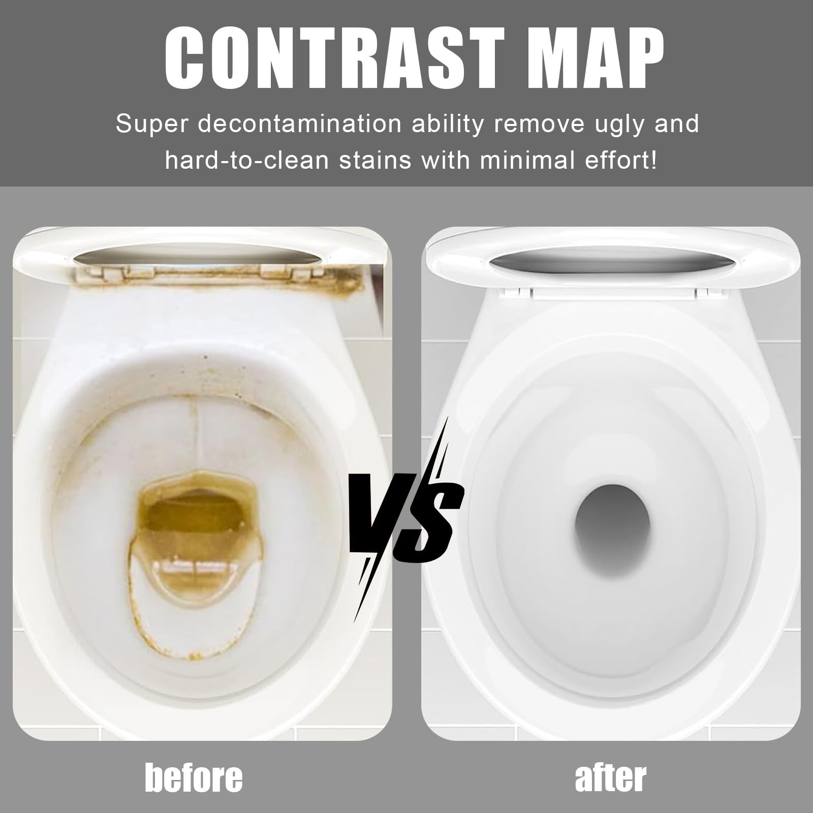 Bimsstein WC-Bürste, 6 Reinigungs-Nachfüllpackungen mit Griff, wiederverwendbar, effektive Reinigung, für Toiletten, Küchen, Spülen und Waschbecken 4