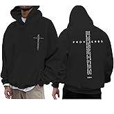 Lubpow Christian Hoodies for Men Inspirational Religious Faith Cross Sweatshirts Vintage Bible Verse Graphic Hoodie Pullover