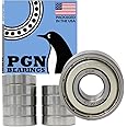 PGN 6201-ZZ Shielded Ball Bearing - 12x32x10 - Lubricated - Chrome Steel (10 PCS)