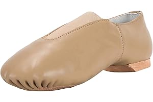 Linodes Leather Jazz Shoe Slip On (Toddler/Little Kid/Big Kid) with Elastic T.
