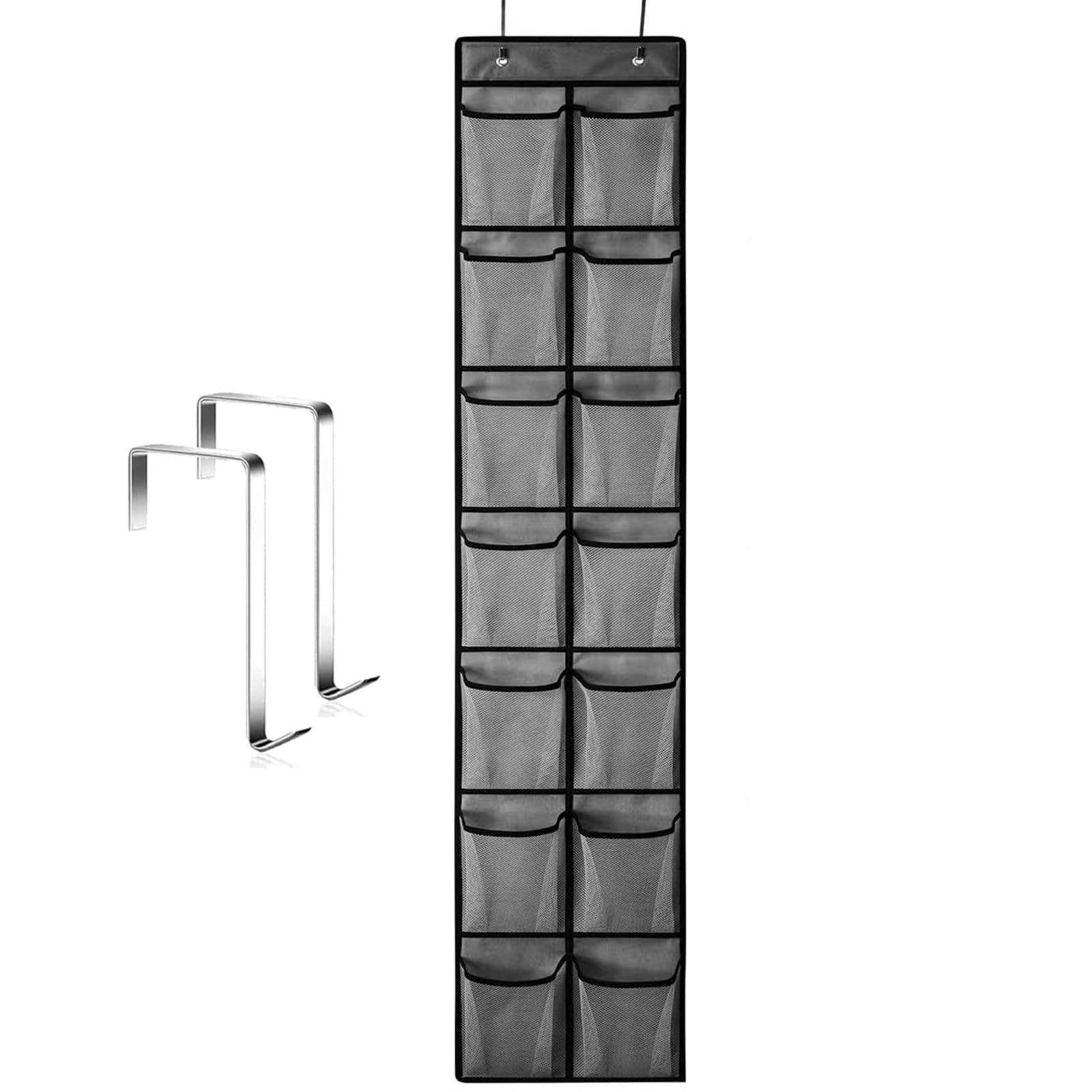 Tsathoggua Over the Door Shoe Organizer with 14 Pockets, 2 Hooks, Black