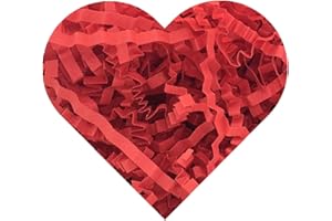 YHXKJ Crinkle Paper for Gift Box (1/2 LB) Crinkle Cut Paper Shred Filler,Shredded Paper Filler Packing Gift Wrap Easter Basket Grass Filler-Red