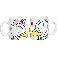 Disney SAN2229 Donald & Daisy Kiss Pair Mug, 10.1 fl oz (300 ml)