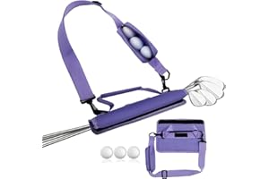 DOKSMERIA Portable Golf Club Carrier Bag, Lightweight Sunday Golf Carry Bags with Accessories Pouch for 3 Golf Clubs,Driving Range Course Clubs Carrier for Men/Women(Bag Only)