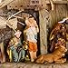 BRUBAKER Christmas Real Life Nativity Scene Set - Holiday Decoration - Stable with 11 Resin Figurines (not re-arrangeable) - Designed in Germany
