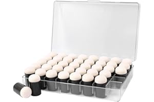 HAUSTGO 40 Pieces Sponge Daubers W/Storage Case - Great for Applying Ink, Chalk, Paint, and More to Your Projects - Fits Over The Finger and Makes Blending Accuracy Easier