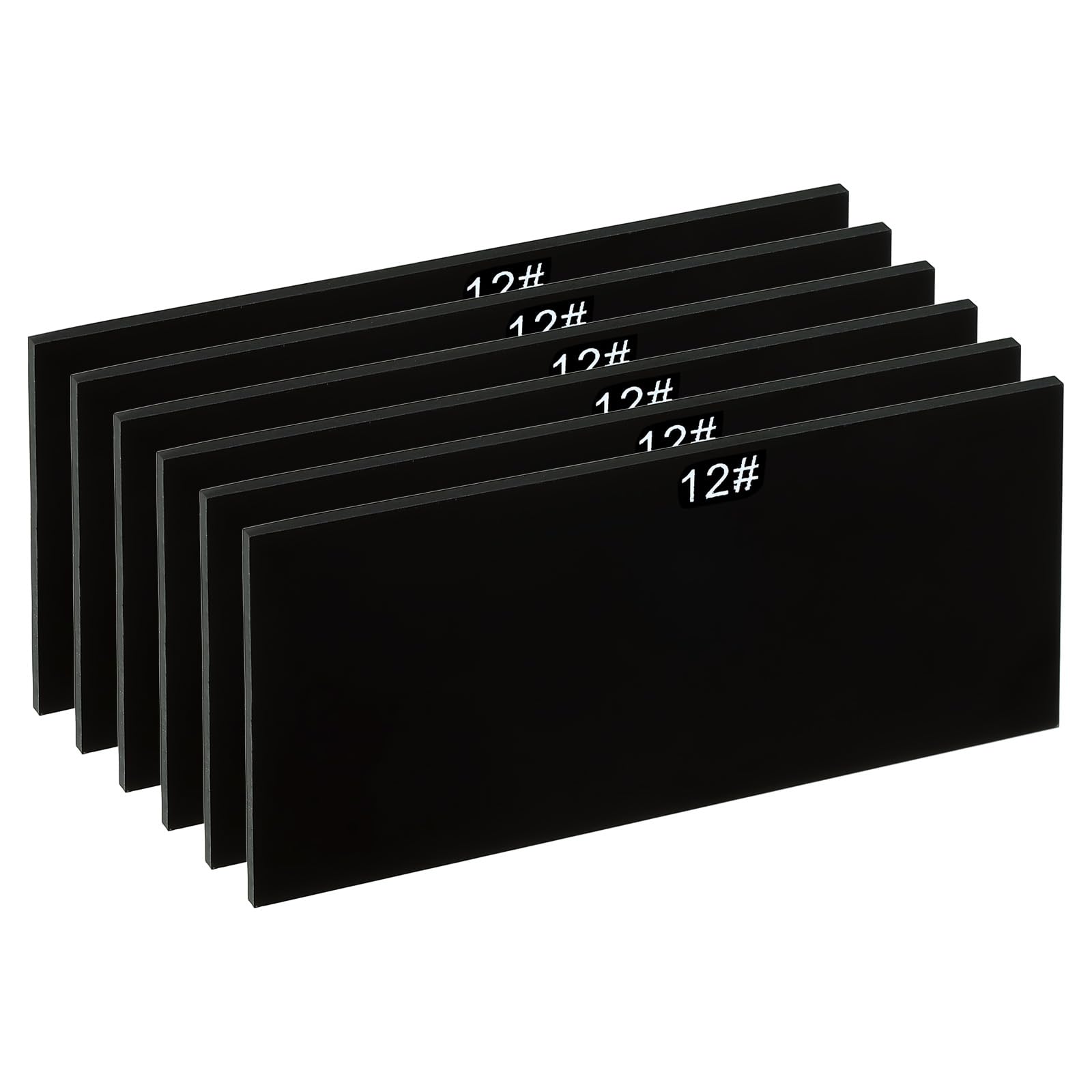 PATIKIL Welding Len Shade 12 Glass 4-1/4"x 2", 6 Pack Hardened Glass Black Darkening Filter Plates Covers Replacement for Weld Helmet Hood