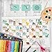 Fawn Hill Co. Disposable Placemats for Baby | Peel & Stick on Adhesive Table Topper | ABC & Numbers Educational Animal Sticky Travel Place Mat at Restaurants | Toddler Food & Kid Craft Mat | 60 Pack