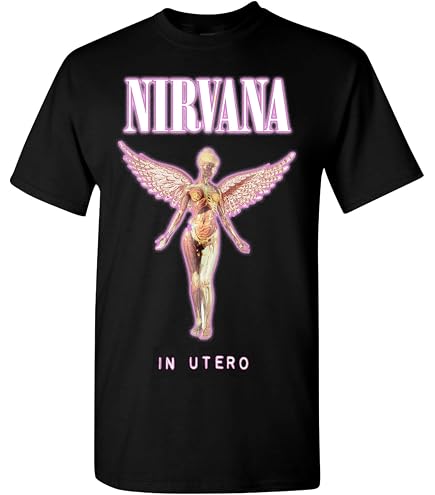 Amazon.com: Nirvana in Utero T-Shirt, Asphalt, Small : Clothing
