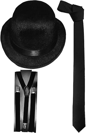 mens black bowler hat