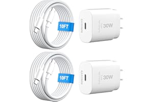 EASDMN 30W USB C i Phone 16 15 Charger Fast Charging, 2PACK Wall Charger for iPhone 16 15 Pro Max Charger Cord 10FT Fast Type C Charger Block for iPhone 16/16 Pro/15 Plus/15 Pro/15 Pro Max,i Pad Pro/Air/Mini