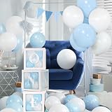 HYKJNBW Pastel Blue Balloons 50 Pack 12 Inch Thick Latex Party Decorations view 3