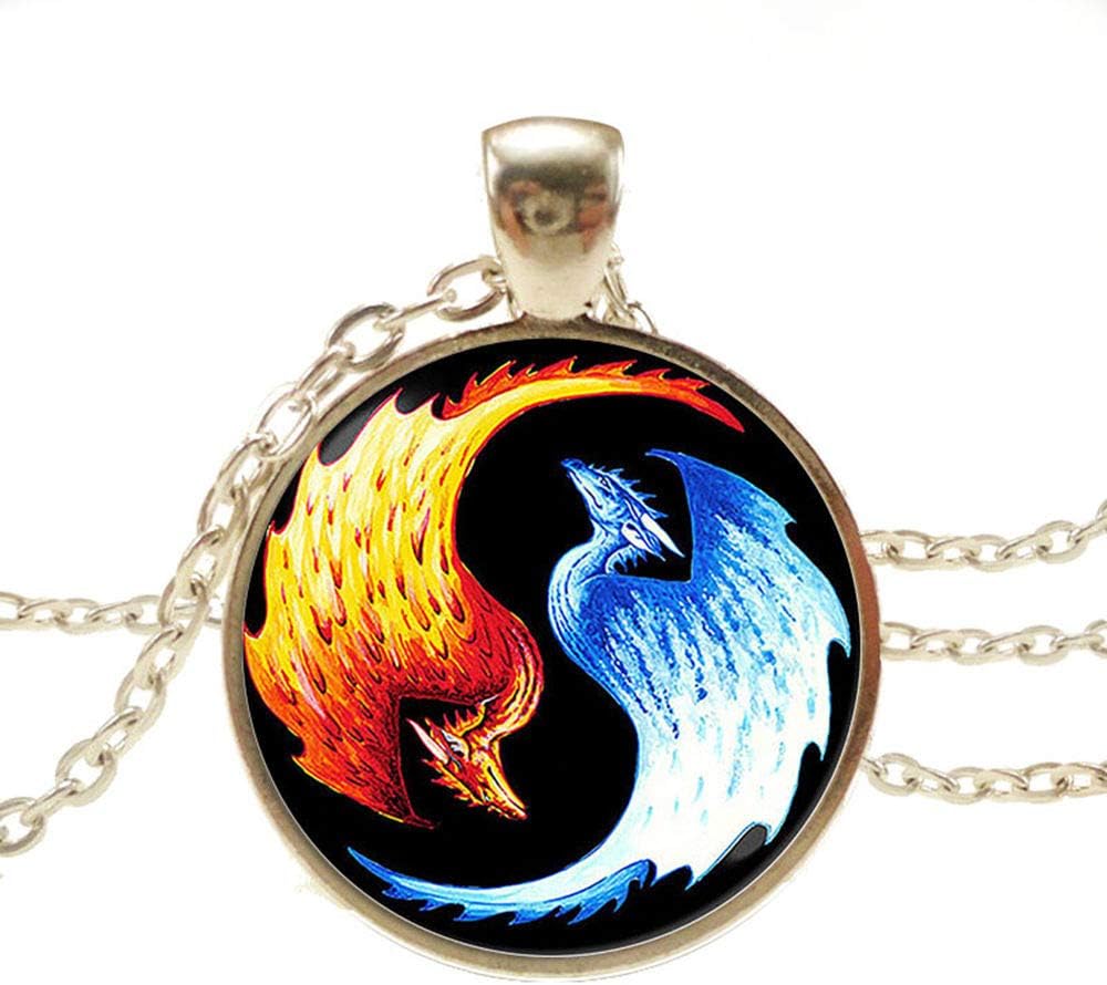 Pusheng Retro Yin Yang Choker Pendant Necklace for Mother's Day,Birthday Day