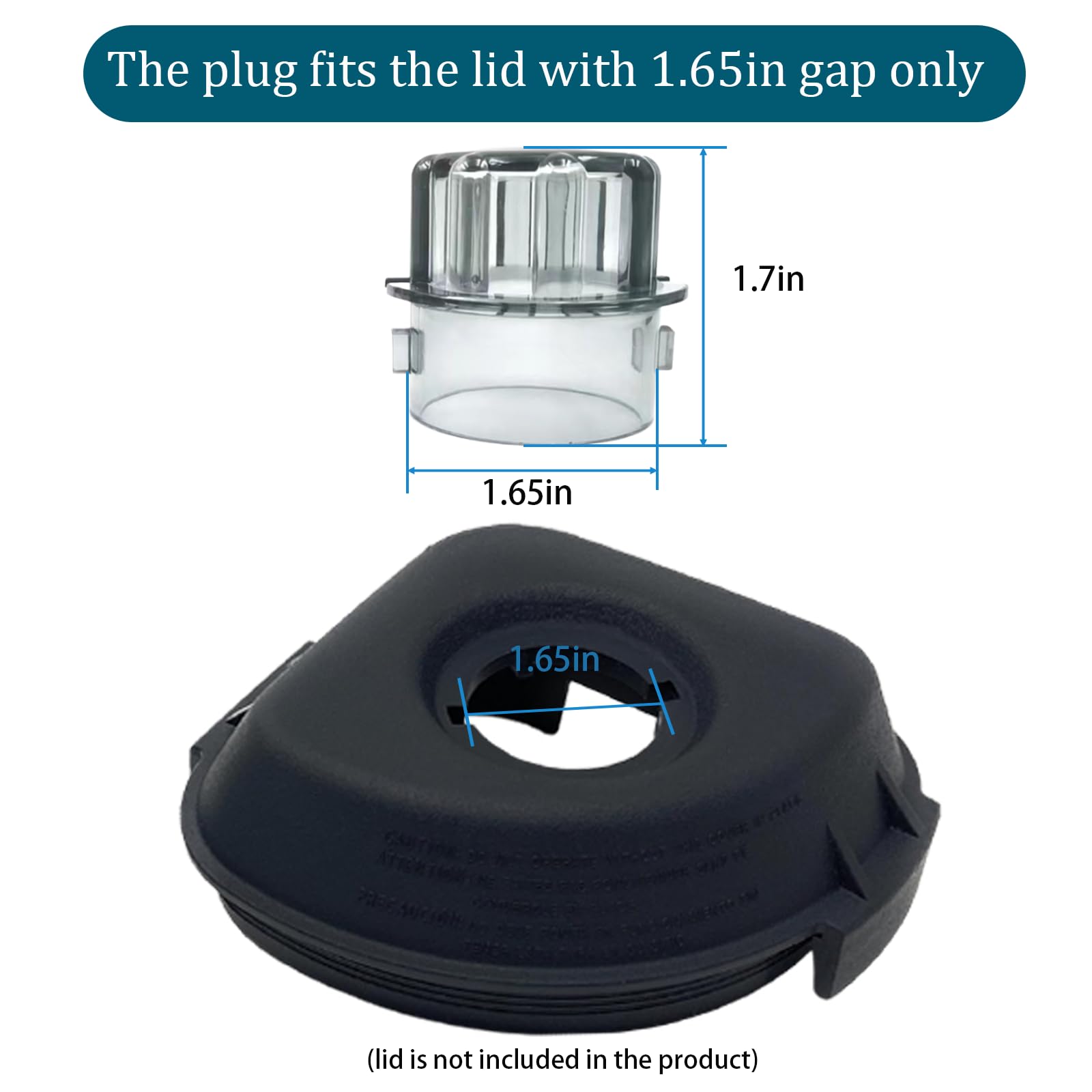 Compatible with vitamix Lid Plug Advance Container 48 Oz & 32 Oz,Fit Models the Quiet One VM0145 BarBoss Drink Machine Advance Blender,Lid Plug for Advance Containers 15978 16016 15981 16019（1PCS）