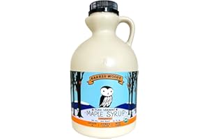 Barred Woods Organic Vermont Maple Syrup - Grade A Amber Rich, Quart Jug (32 oz)
