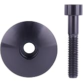 FLKERSYH Titanium Headset Stem Top Cap, 1-1/8 Inch with Titanium Bolt M6 x 35mm, Bike Headset Accessory