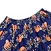 Fancyqube Women's Elastic Waist Cute Sloth Print Flared Mini Skirt Navy Blue XL
