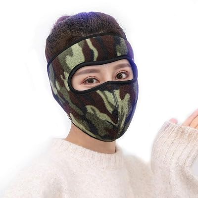 Winter Camouflage Mask, Reusable Mask, Sunscreen Masks Neck Protector,Comfy Breathable Safety,Protection Pollution Face Flu Allergens, Sun, dust and