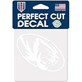 Wincraft NCAA Missouri Tigers 4x4 Perfect Cut White Decal, One Size, Team Color