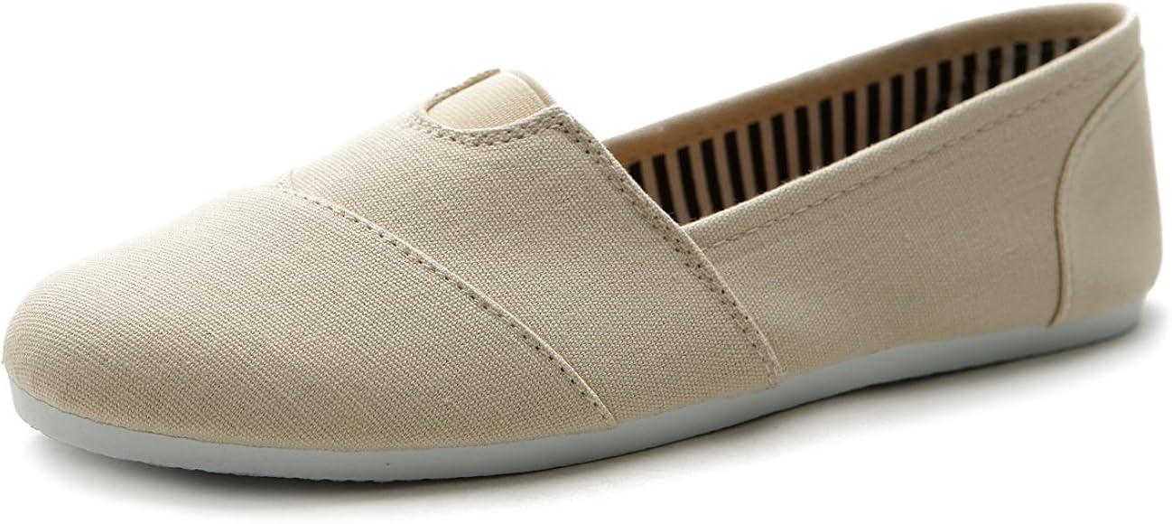 canvas flats slip ons