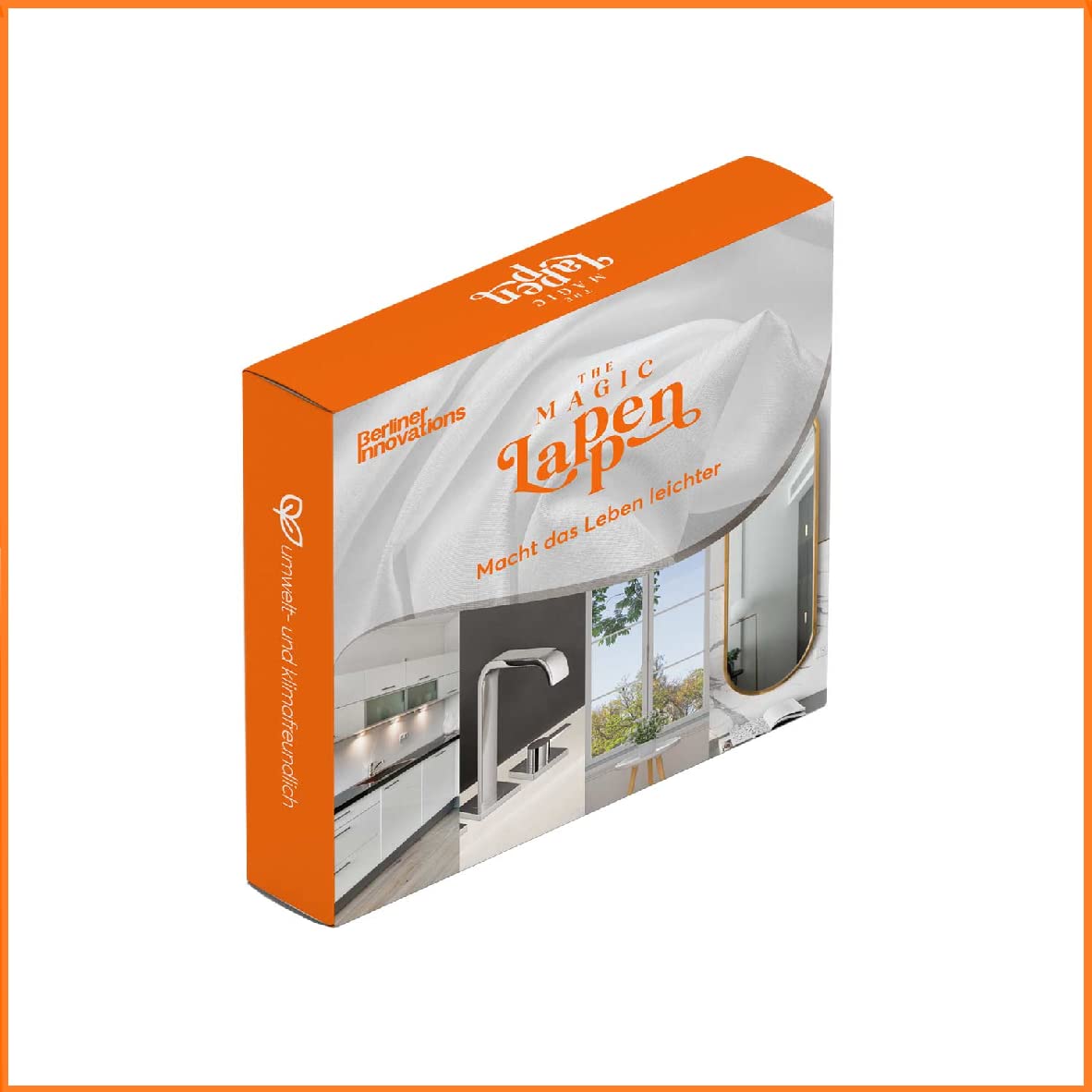 The Magic Lappen Household - magical, reusable cleaning cloth/microfiber cloth with a unique structure, streak-free shine with just water, increased absorption of dust and grease