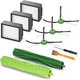 Roomba Replacement Parts for iRobot Roomba i3/i3+/i7/i7+/i4/i6/i6+/i8/i8+/E5/E6/E7 Combo i5, j5 Series&ndash; 2 Roller Brushes, 3 HEPA Filters, 3 Side Brushes (Compatible with E, I &amp; J Series)