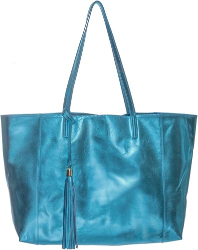 metallic blue purse