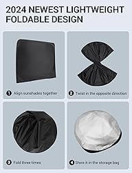 Proadsy 2024 Upgrade Windshield Sun Shade Custom