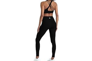 POPSUGAR 2 Piece Workout Sets for women, High Waist Leggings and Sports Bra Yoga Set Matching Gym Pilates Running Work Outfit