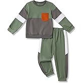 Hevemexy Toddler Boy Clothes Long Sleeve Hoodie Sweatsuits Tops and Pants 2Pcs Boys Fall Winter Outfits Set