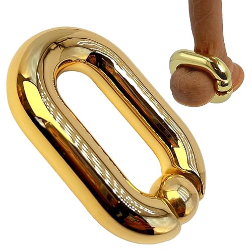 Gienocy Golden Oval Ball Cock Ring Scrotum Pendant Ball Stretcher Stainless Steel CBT Penis Ring Erotic Heavy Scrotum Bondage Chastity Metal Testicles Stretching Exercise Enhancer Ring Sex Toy 190G in Saudi Arabia | Gienocy Golden Oval Ball Cock Ring Scrotum Pendant Ball Stretcher Stainless Steel CBT Penis Ring Erotic Heavy Scrotum Bondage Chastity Metal Testicles Stretching Exercise Enhancer Ring Sex Toy 190G in Saudi Arabia |