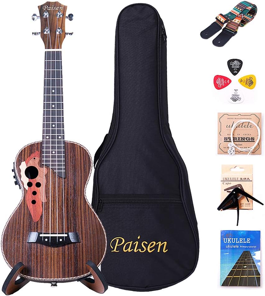 Paisen 23inch Concert Electronic Ukulele Hawaii Ukulele Rosewood
