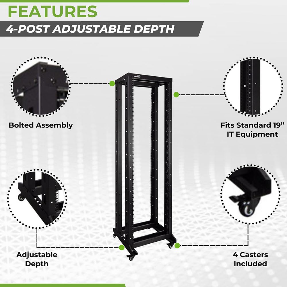 Mua NavePoint 7ft Open Frame 19 Inch 42U 4-Post Network Server Relay ...
