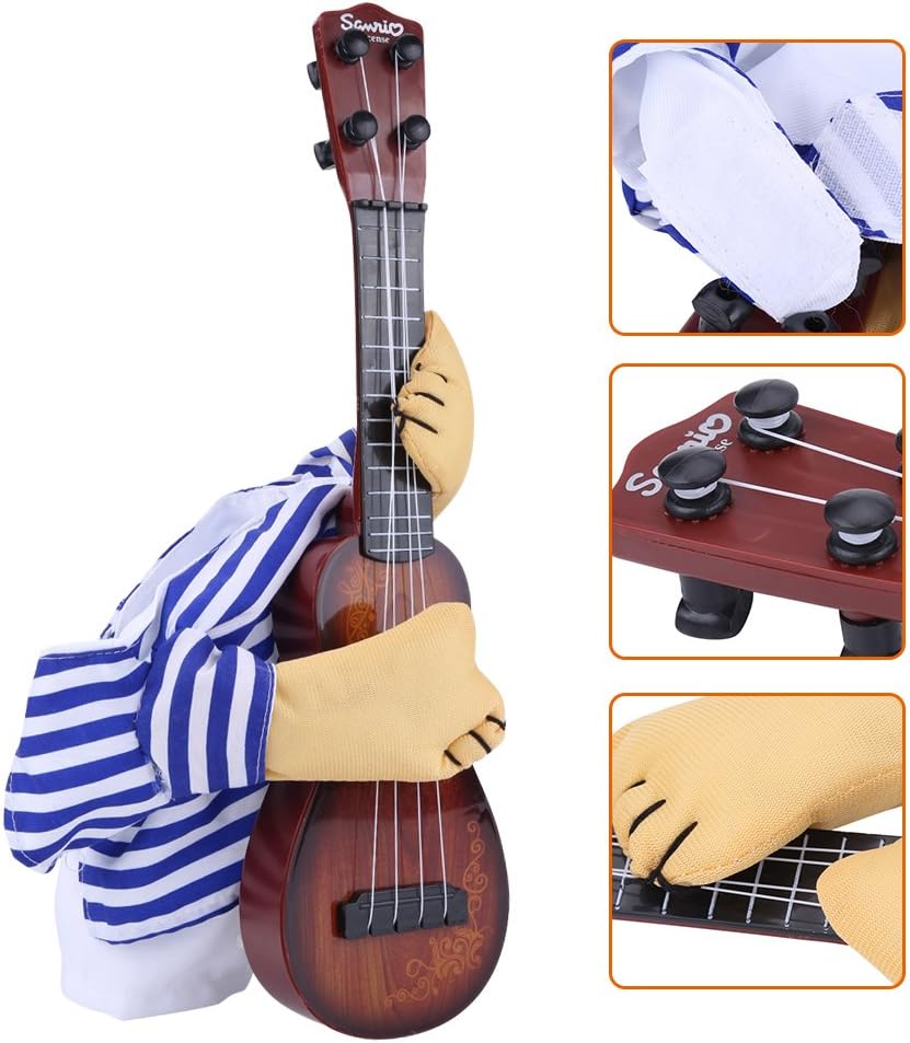 Creative Special Cute Funny Dog Guitar Player Standing Up Costume for Halloween Christmas Cosplay Party Pet Clothes(M) - Image 4