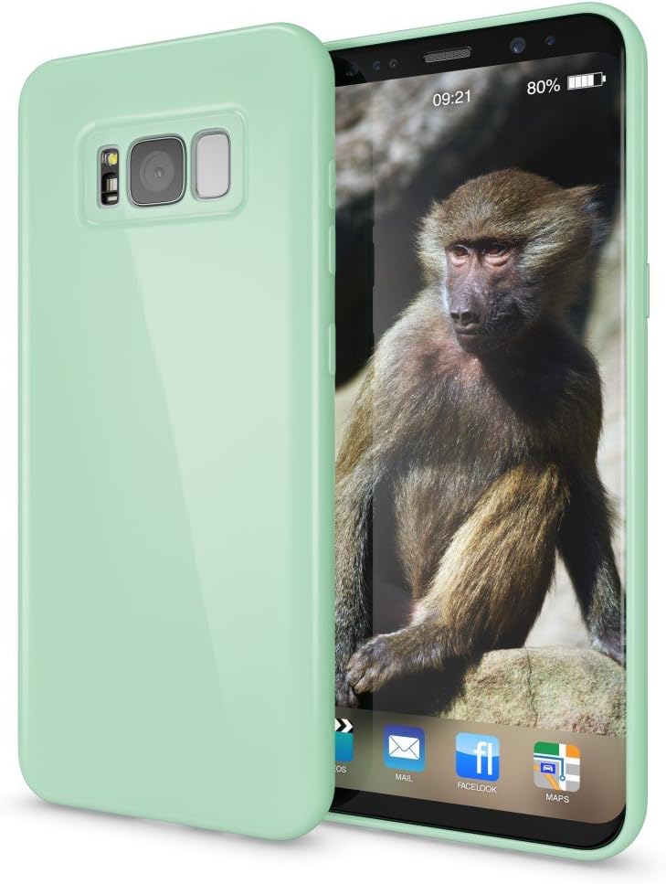 NALIA Case compatible with Samsung Galaxy S8 Plus, Ultra-Thin Silicone Back Cover Protector Soft Skin Etui, Protective Shock-Proof Jelly Slim Gel Bumper, Rugged Smart-Phone Backcase, Color:Mint Green