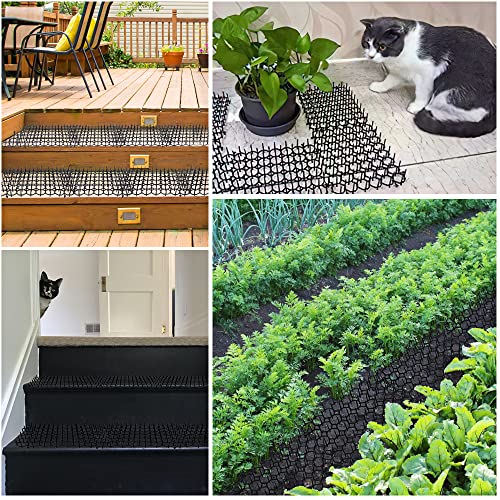 Cat Scat Mat with Spikes Laelr 12 Pcs Cat Defender Spikes Outdoor Scat