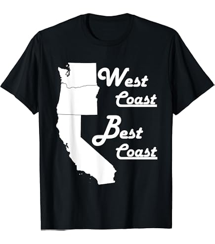 Amazon.com: West Coast Best Coast | SEA/PO/SF/LA Graphic T-Shirt