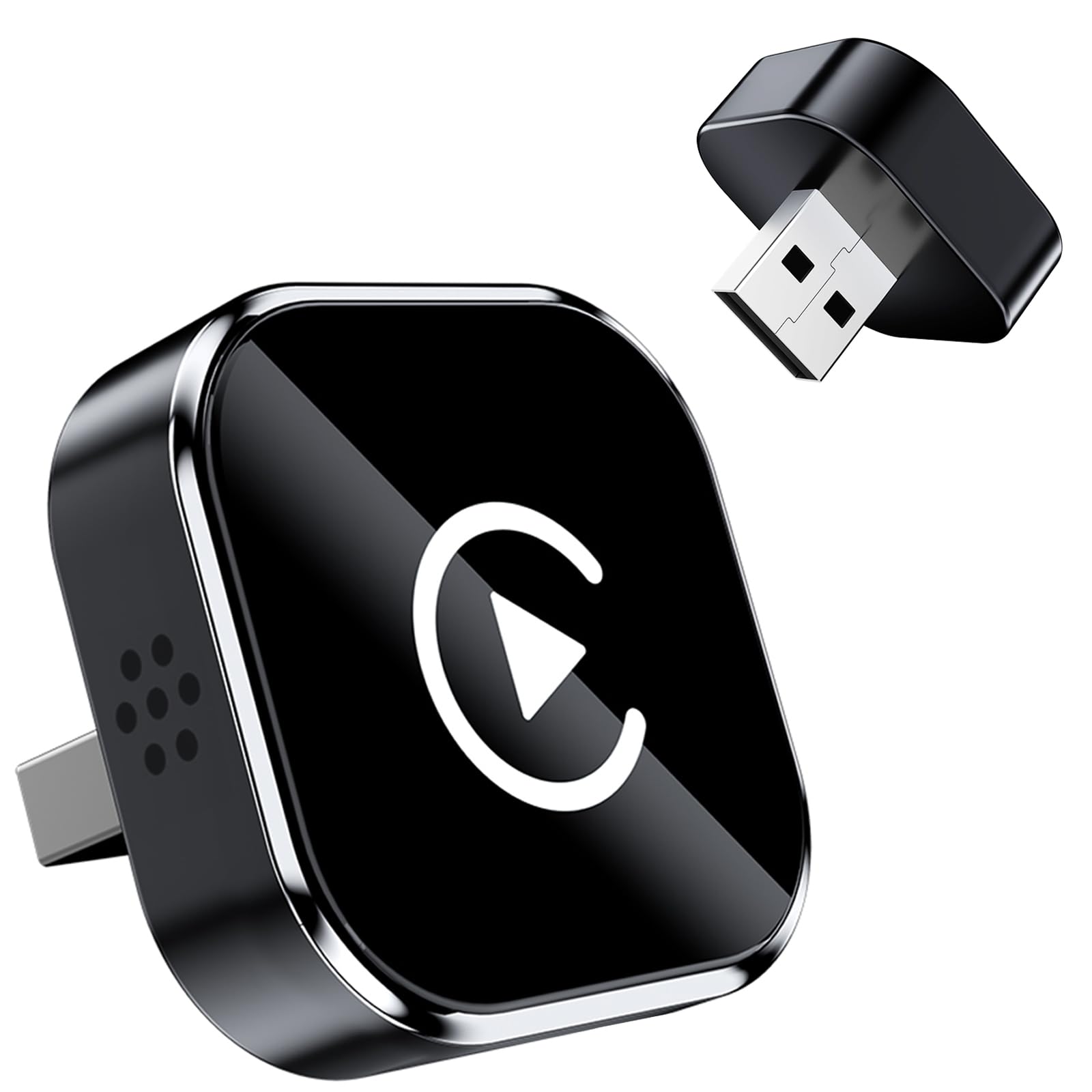 Photo 1 of BSUBSU Wireless CarPlay Adapter for iPhone, 2025 Upgraded Wired to Wireless for Apple CarPlay, Mini USB Design Car Play Adapter with Type-C Extension, Plug and Play, Stable Connection & No Latency