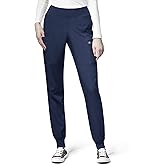 WINK Scrubs for Women, W123, Comfort Waist Cargo Joggers Pants with 8 Pockets