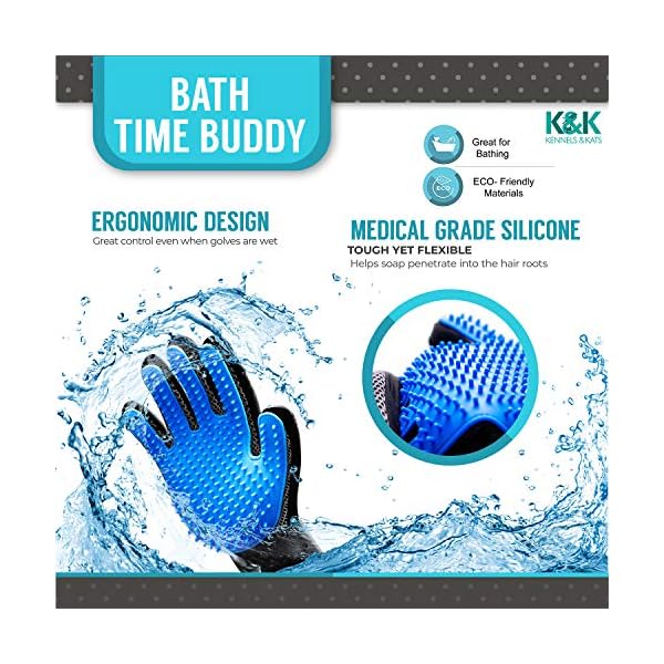 KK-Pet-Grooming-Glove-Set-Premium-Deshedding-Glove-for-Easy-Mess-free-Grooming-of-Dogs-Cats-Rabbits-and-Horses-with-LongShortCurly-fur-1-Pair-Gentle-Pet-Hair-Remover-Mitt-with-Storage-Bag KENNELS & KATS Pet Grooming Glove | Pet Brush Glove | Premium De-shedding Glove for Easy, Mess-free Grooming with 260…