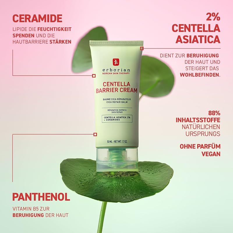 – Centella Barrier Cream – Cica-Repair-Balsam gegen Rötungen für Gesicht und Körper – Repariert und pflegt die Haut – Koreanische Kosmetik – 50 ml