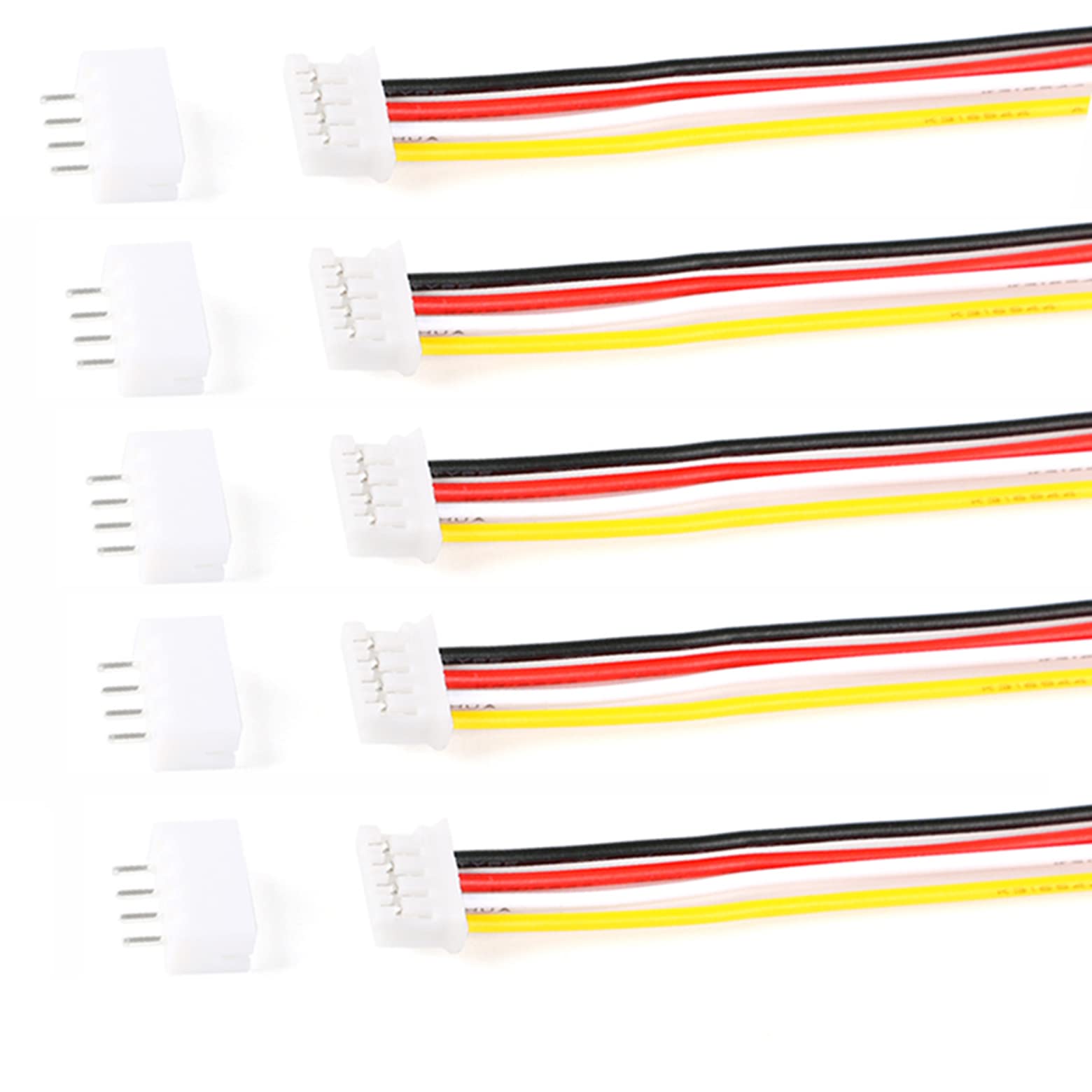 20 Sets Mini Micro Jst 2.0 Ph 4 Pin Connector Plug Male With 150mm Cable & Female