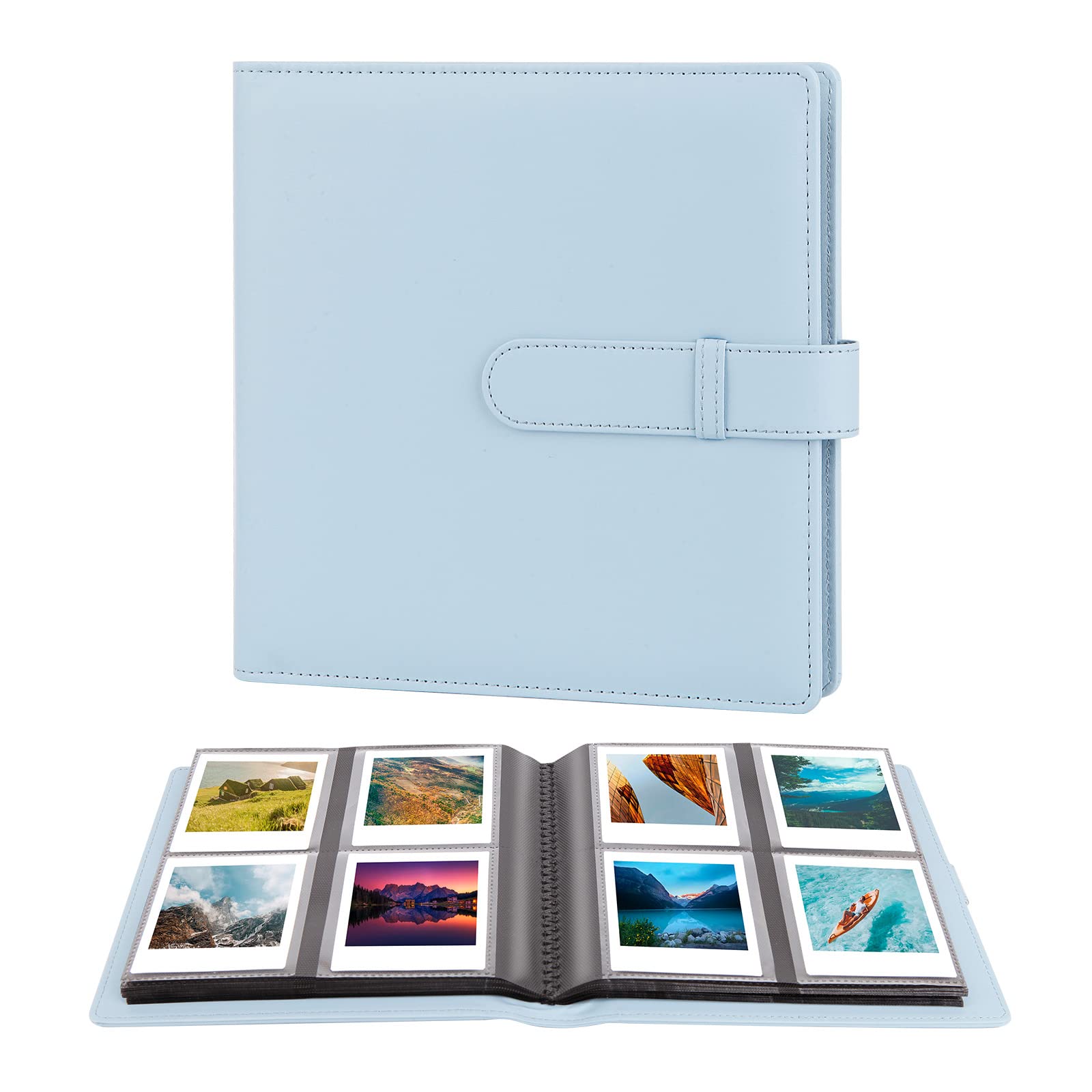288 Pocket Photo Album for Fujifilm Instax Square SQ1/SQ6/SQ10/SQ20/SQ40 Instant Camera and Kodak Mini Shot 3 Film,Holds 3x3” Photos(Blue)