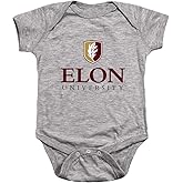 Elon University Official Stacked Unisex Infant Snap Suit for Baby