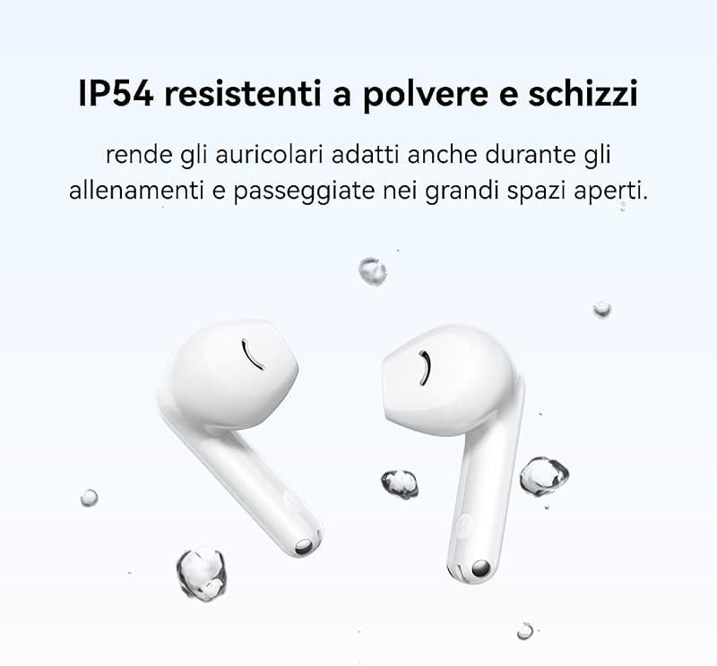 FreeBuds SE 2, Durata della Batteria fino a 40 Ore, IP54 Resistenti a Polvere e Schizzi, Connessione Robusta Bluetooth 5.3, Audio Stabile, IOS e Android, Bianco