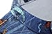 SSLR Men's Printed Button Down Casual Short Sleeve Denim Shirt (Large, Blue)