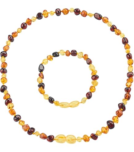 Amber Teething Necklace Baltic Amber Necklace Dark Green