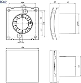 Kair Smart 100mm Intelligent Extractor Fan with Humidistat Timer Data Logger view 5
