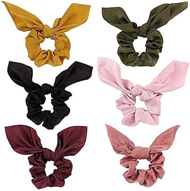 Amazon Com Jjliker 6 Pieces Bowknot Hair Scrunchies Scrunchy Hair