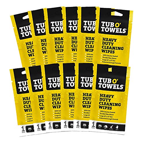 Tub O Towels Heavy Duty 10" x 12" MultiSurface Cleaning Wipes, OnThe